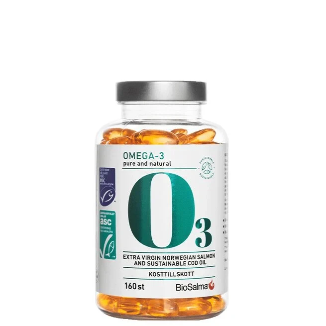 Miljømerket Omega-3 Ren Og Naturlig 160 kapsler